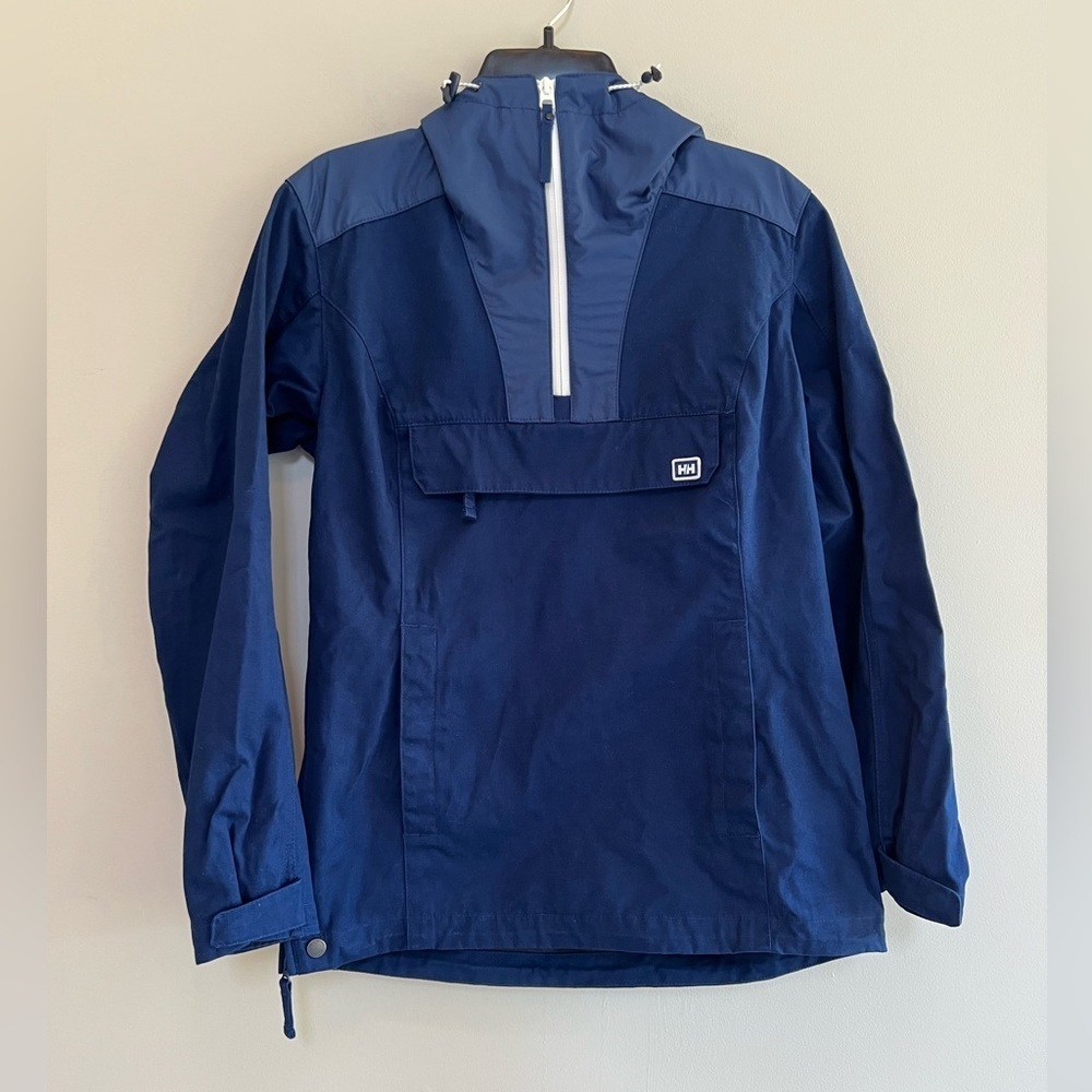 Helly Hansen Trollvann Anorak Hooded Pullover Jacket in Catalina Blue, size XS
